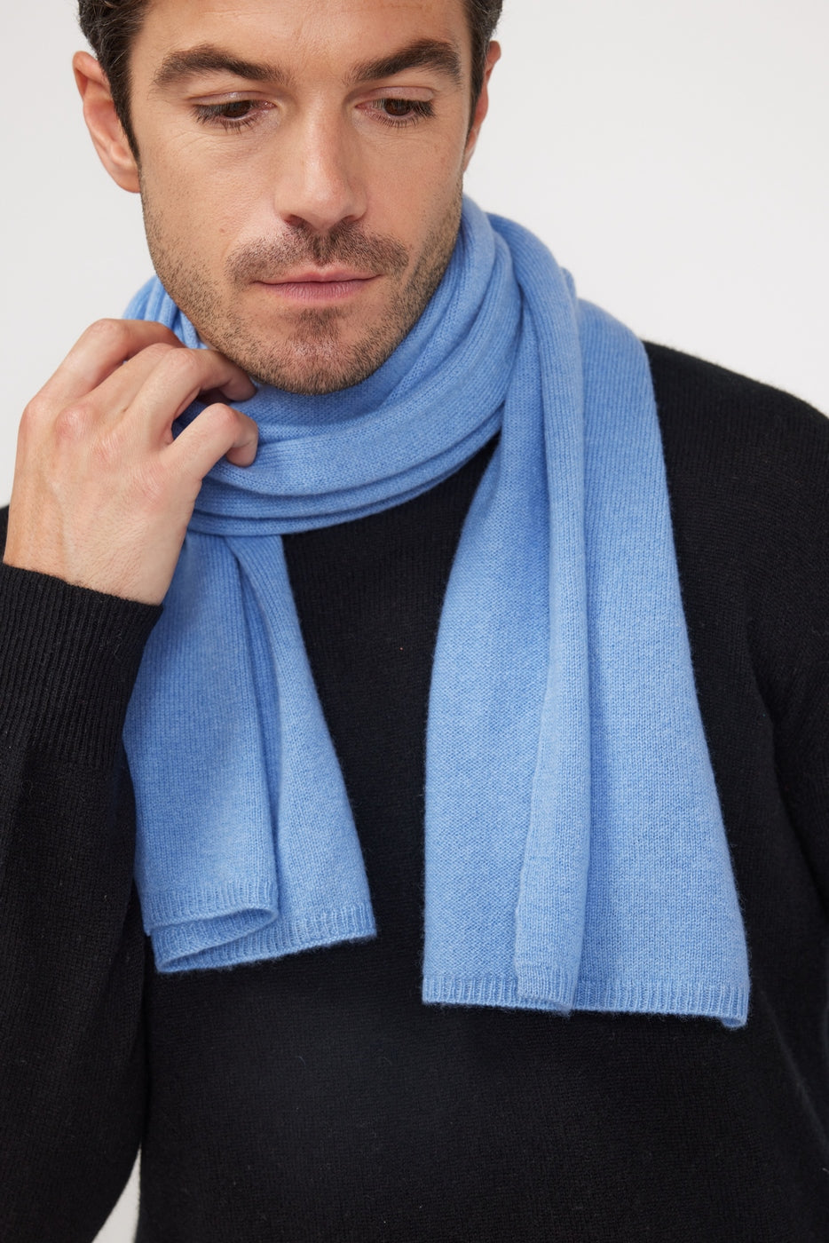 Kashmir-Stola Tørklæde - Lyseblå - Unisex