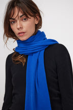 Kashmir-tørklæde/stola - Skarp blå - Unisex