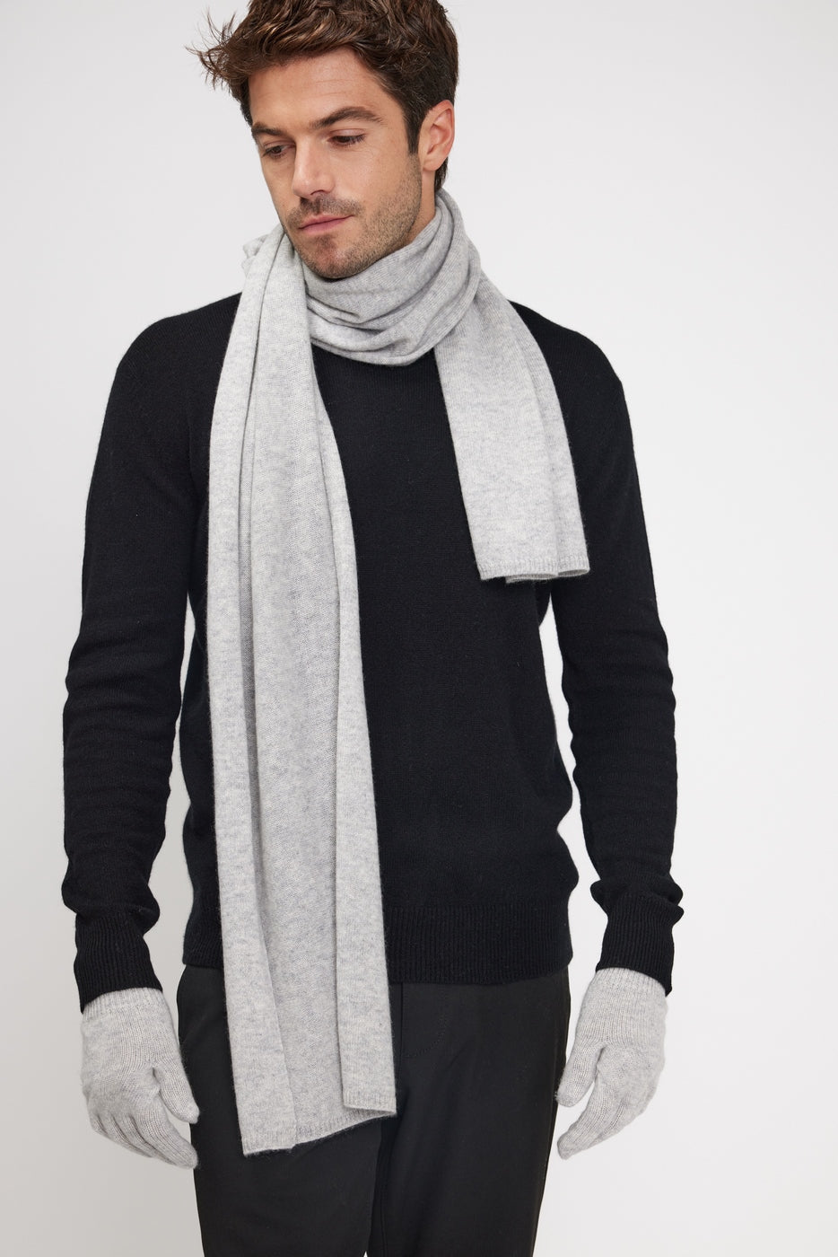 Kashmirhalsduk Stola - Pärlgrå - Unisex