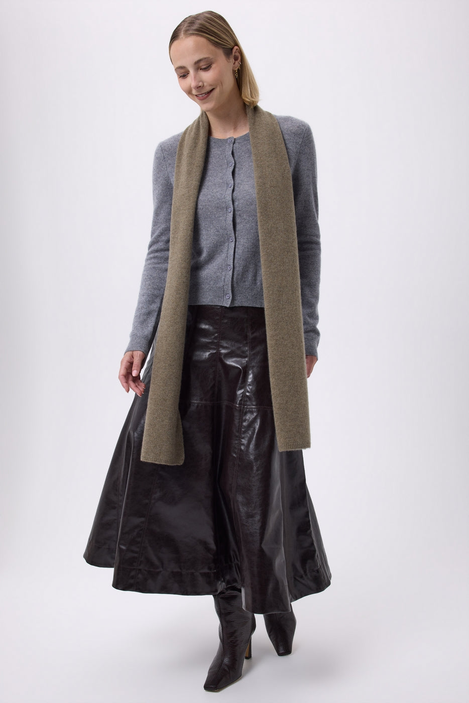Unisex-Kaschmirschal Stola – Khakigrün – Unisex