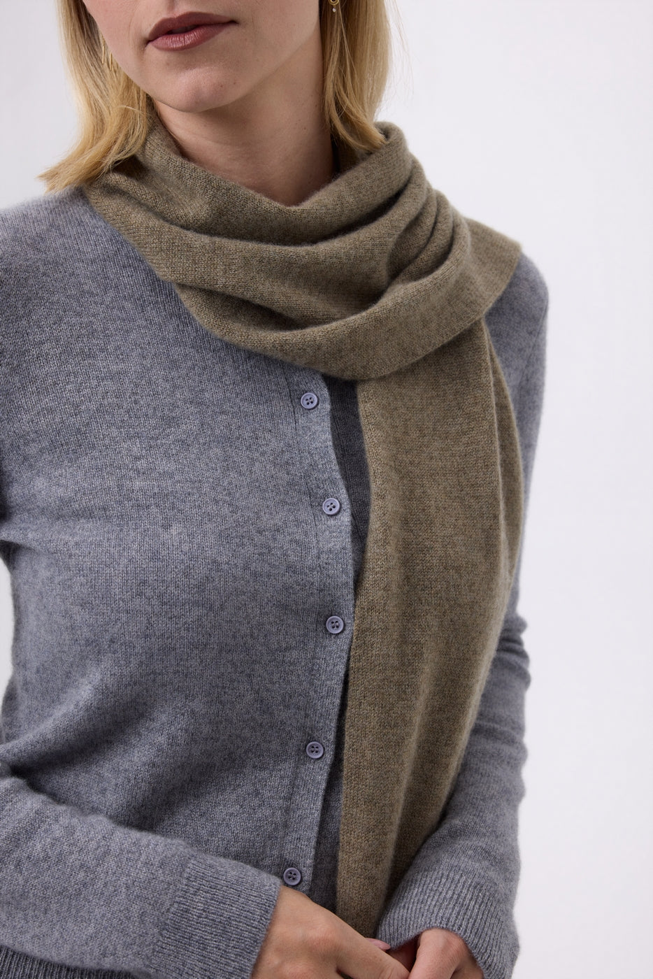 Unisex-Kaschmirschal Stola – Khakigrün – Unisex