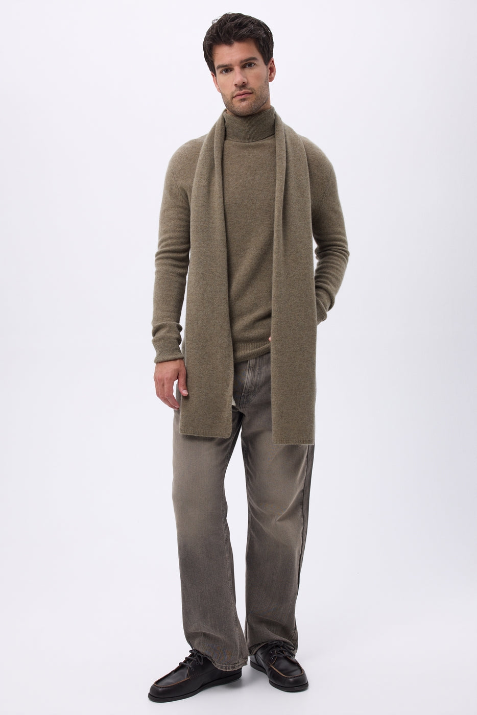 Unisex-Kaschmirschal Stola – Khakigrün – Unisex