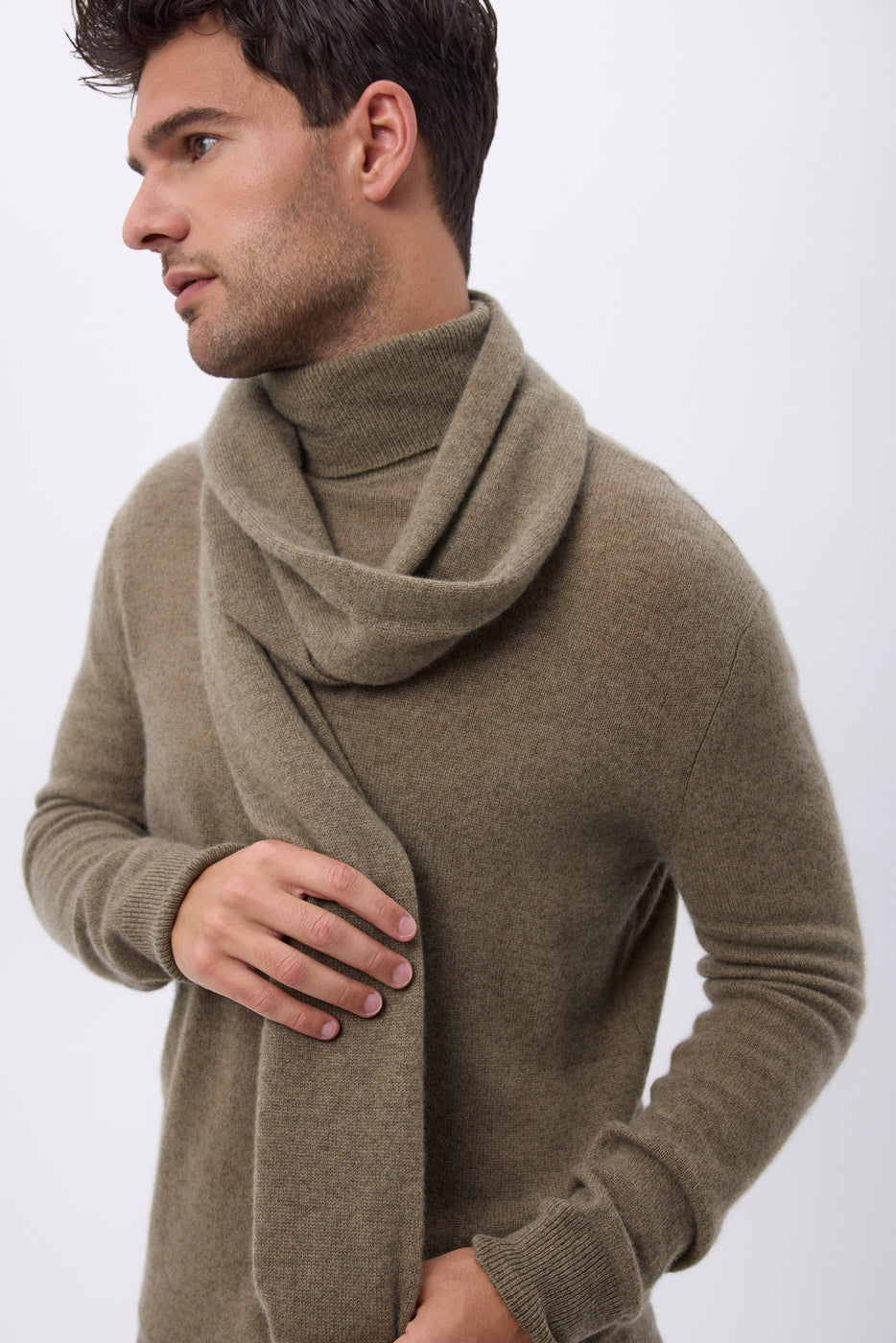 Unisex-Kaschmirschal Stola – Khakigrün – Unisex