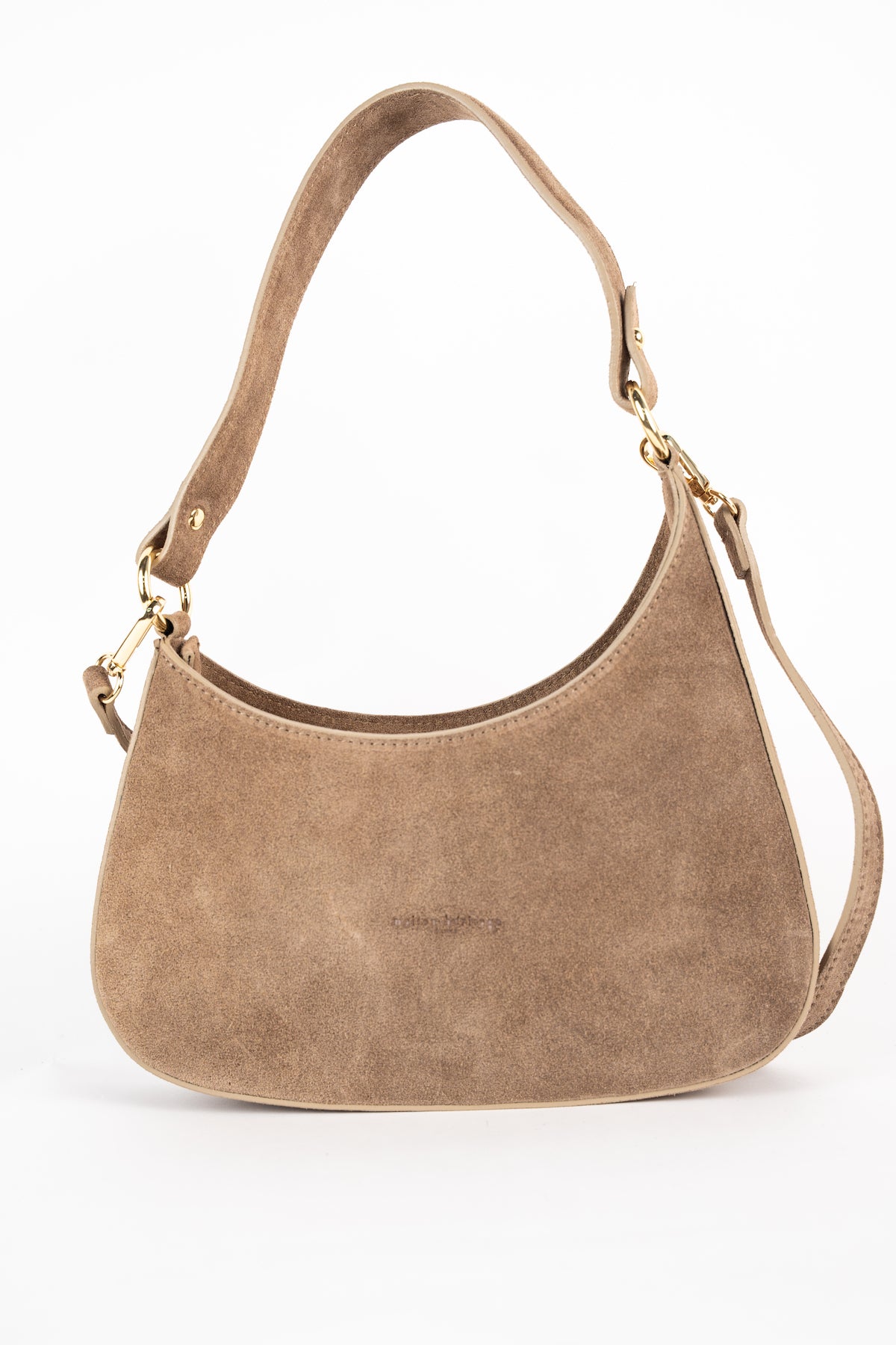 Aline Suede Shoulder Bag - Taupe