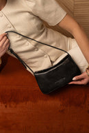 Bolso de hombro Cleo Vintage - Negro