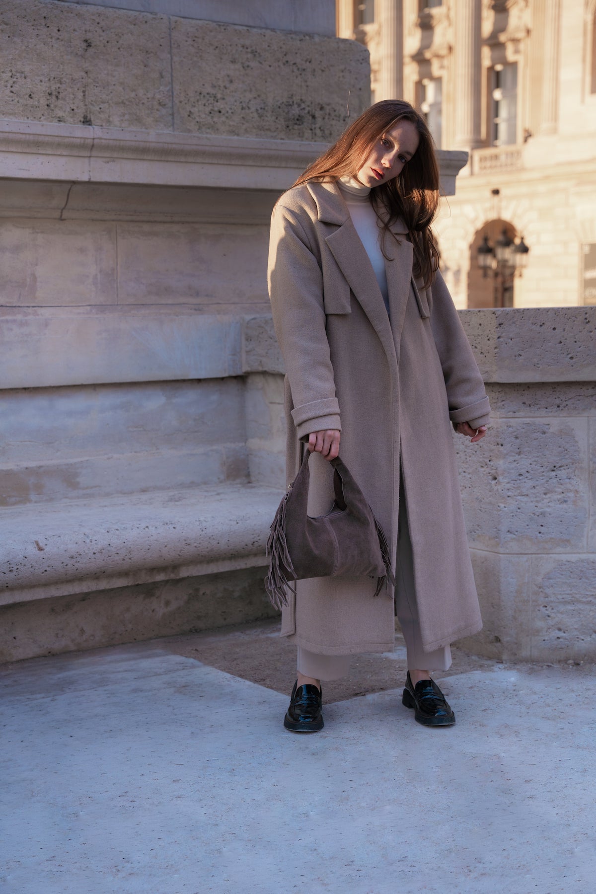 Bolso de hombro Eira Flecos - Taupe