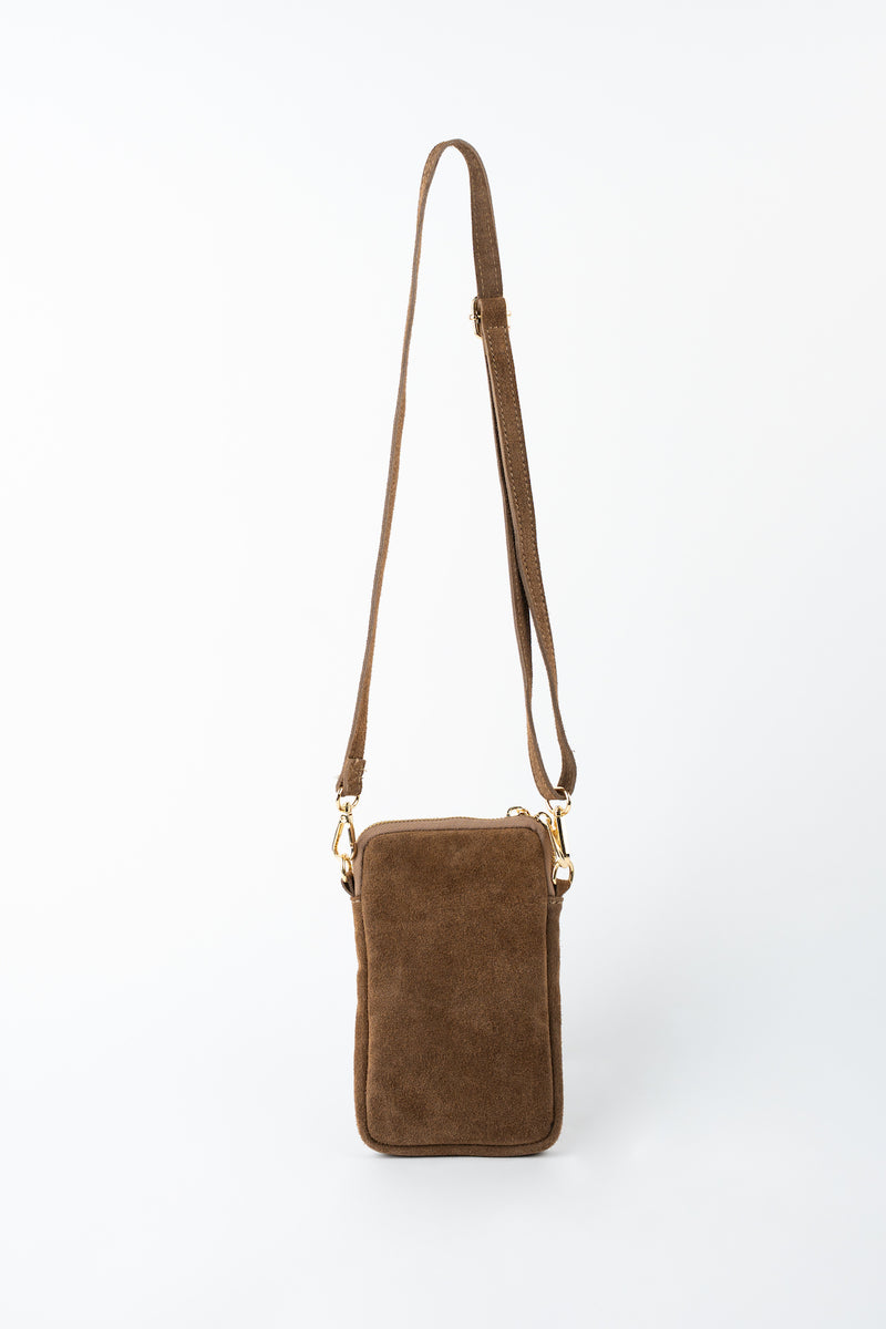 Sac Bandouliere Laila Suede - Taupe
