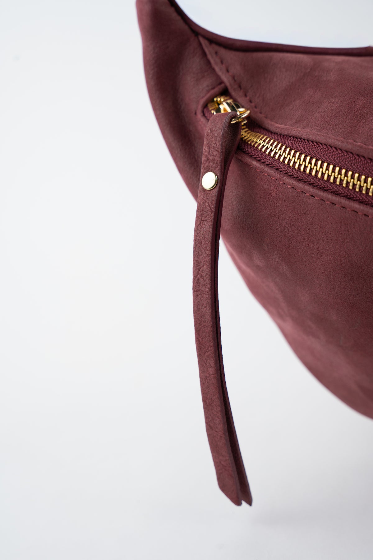 Rachel Nubuk Belt Bag - Burgundy