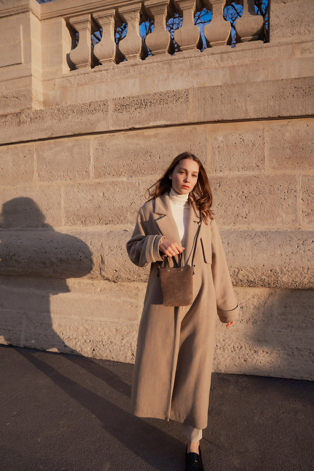 Sac À Main Skadi Suede - Taupe