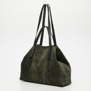Malta Suede Tote Bag - Bottle Green
