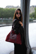 Bolso Tote Malta Suede - Burdeos