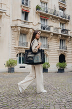 Bolso tote bajo - Negro