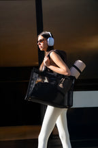 Bolso tote bajo - Negro