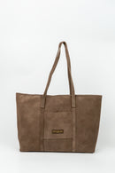 Bolso tote Rise de ante - Taupe oscuro