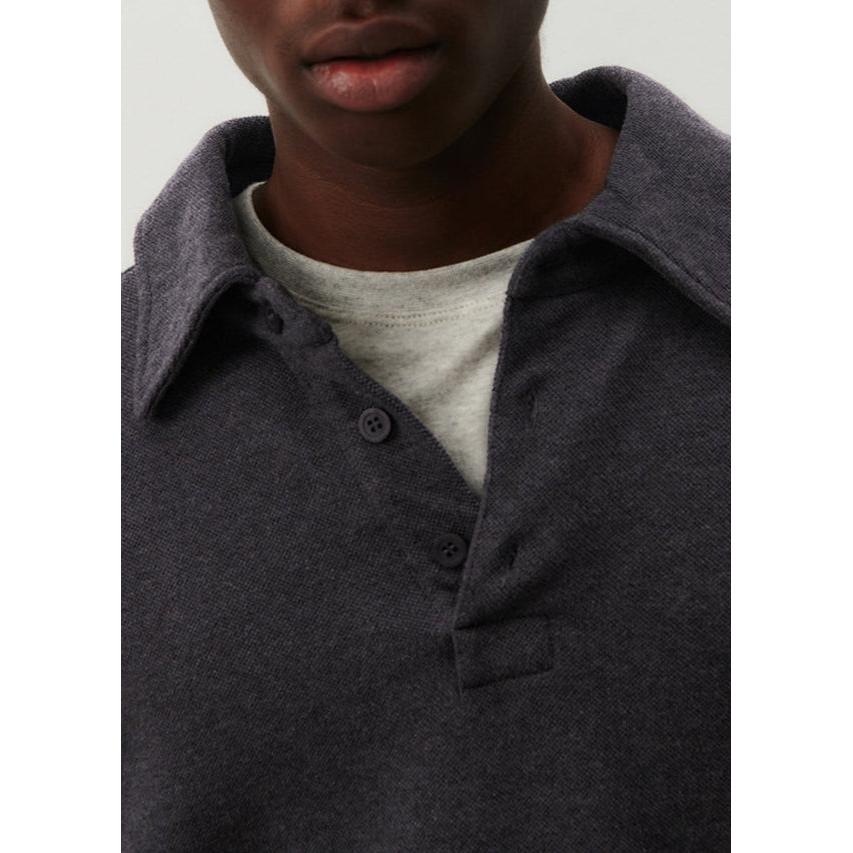 Sweat Col Polo - Anthracite Chine - Homme