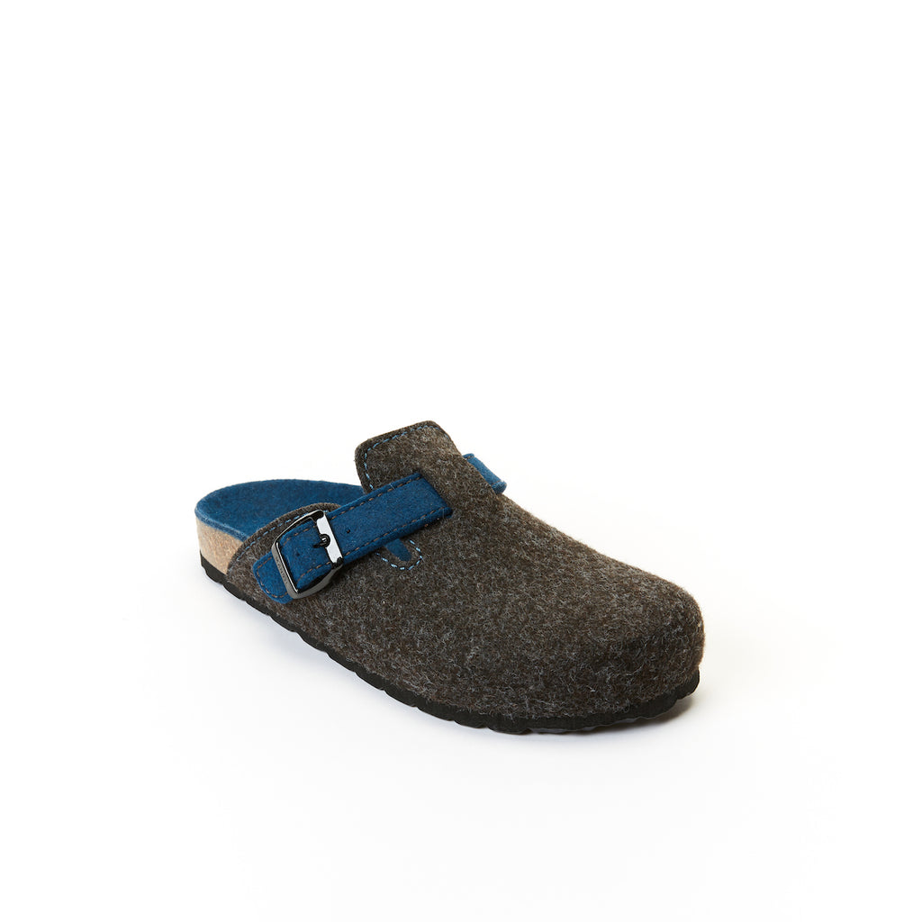 Noe Træsko Sort Brun & Kongeblå - Unisex
