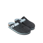 Zuecos Noe Negro Gris & Azul Claro - Mujer