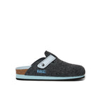 Zuecos Noe Negro Gris & Azul Claro - Mujer
