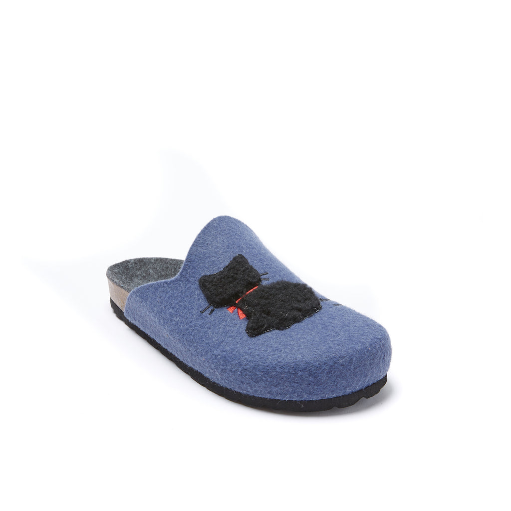 Pantuflas Angel Cat Denim Azul - Mujer