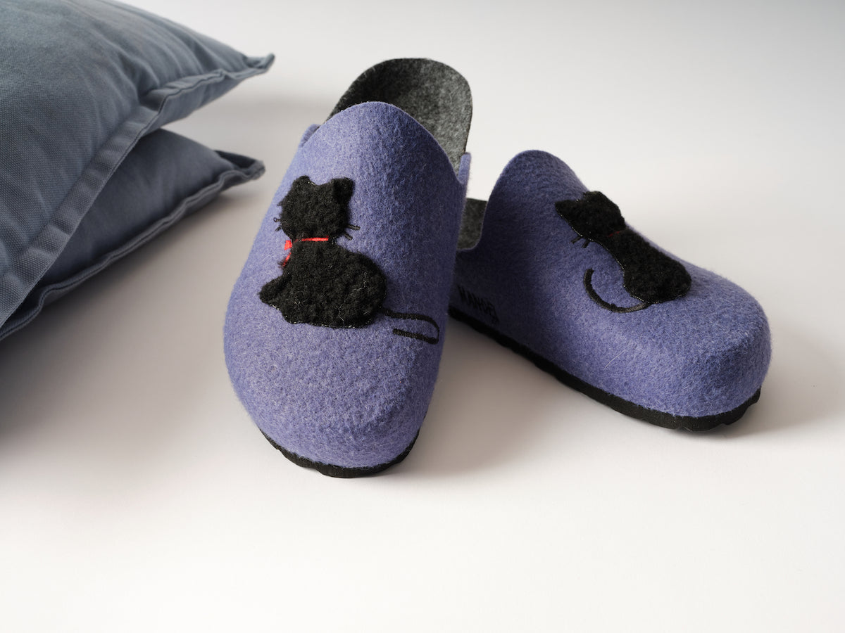 Pantuflas Angel Cat Denim Azul - Mujer