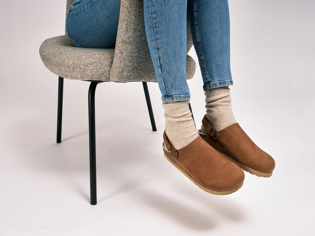 Sabots Adam Nubuck Marron - Femme