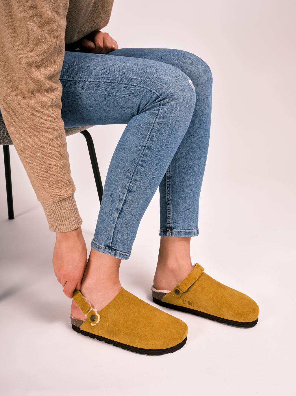 Sabots Adam Suede Whisky Marron - Femme
