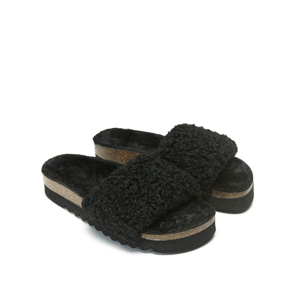 Sandali Laia Teddy Nero - Donna