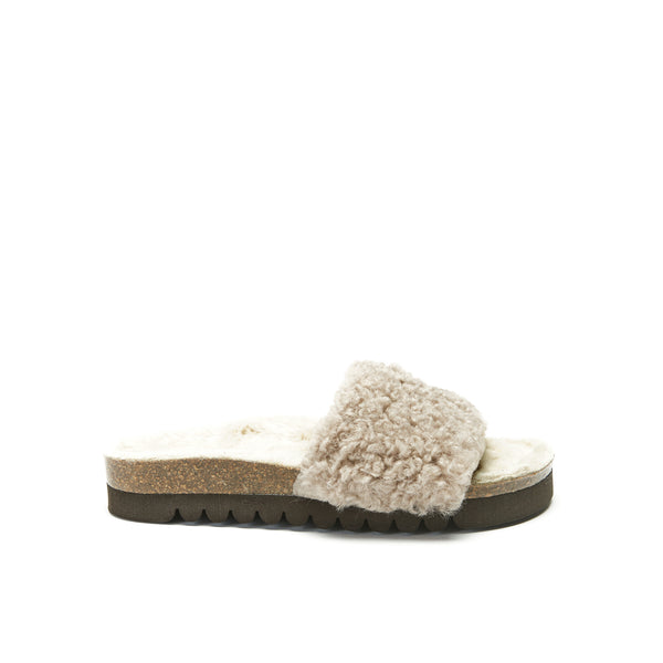 Laia Teddy Sandaler Taupe - Dame