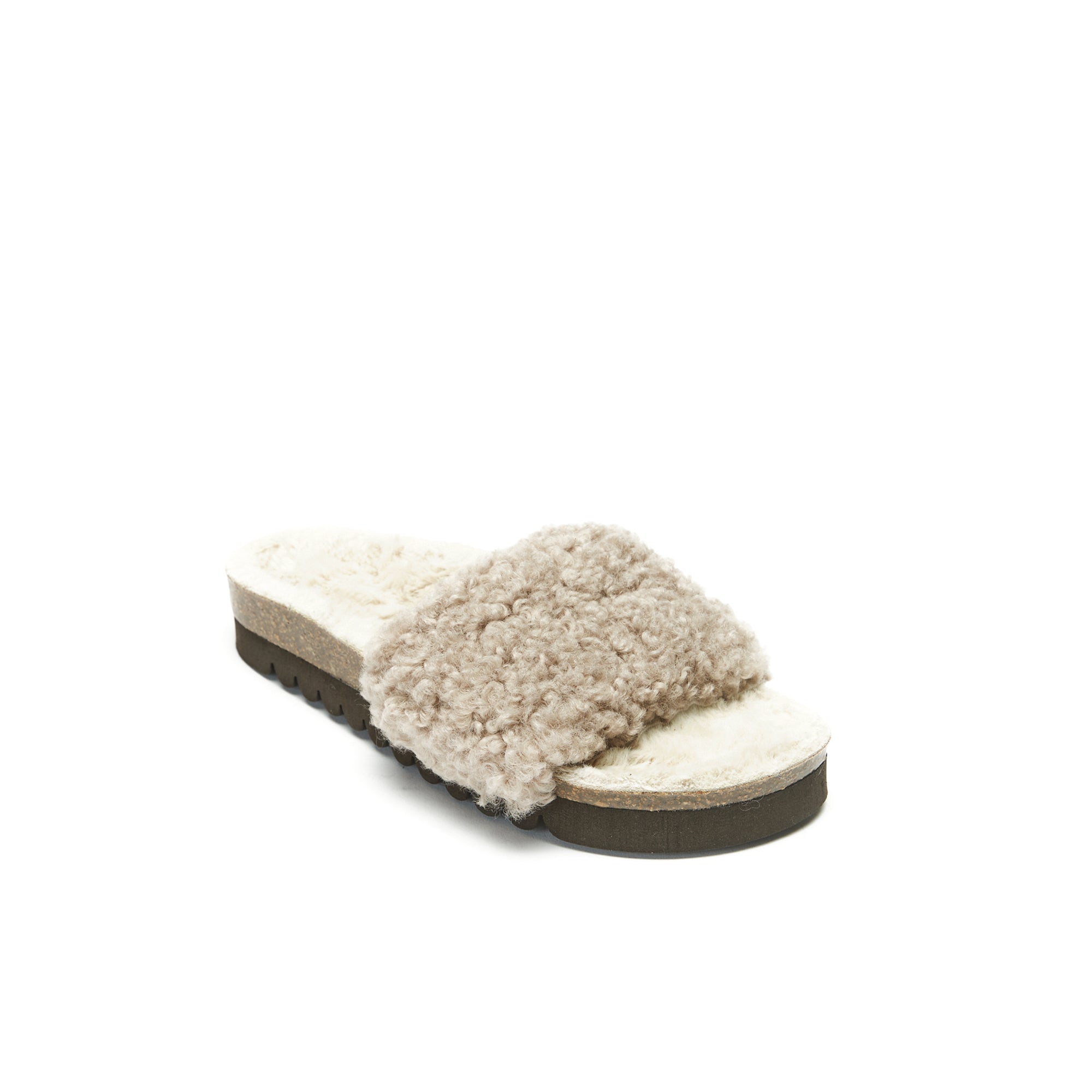Laia Teddy Taupe Sandals - Women