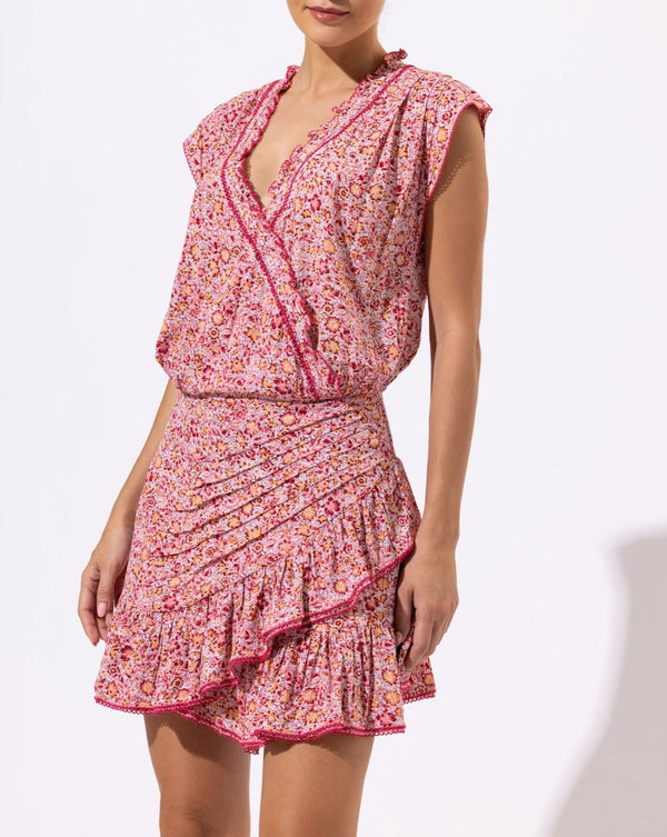 Vestido Corto Estelle - Pink Mayflower - Mujer