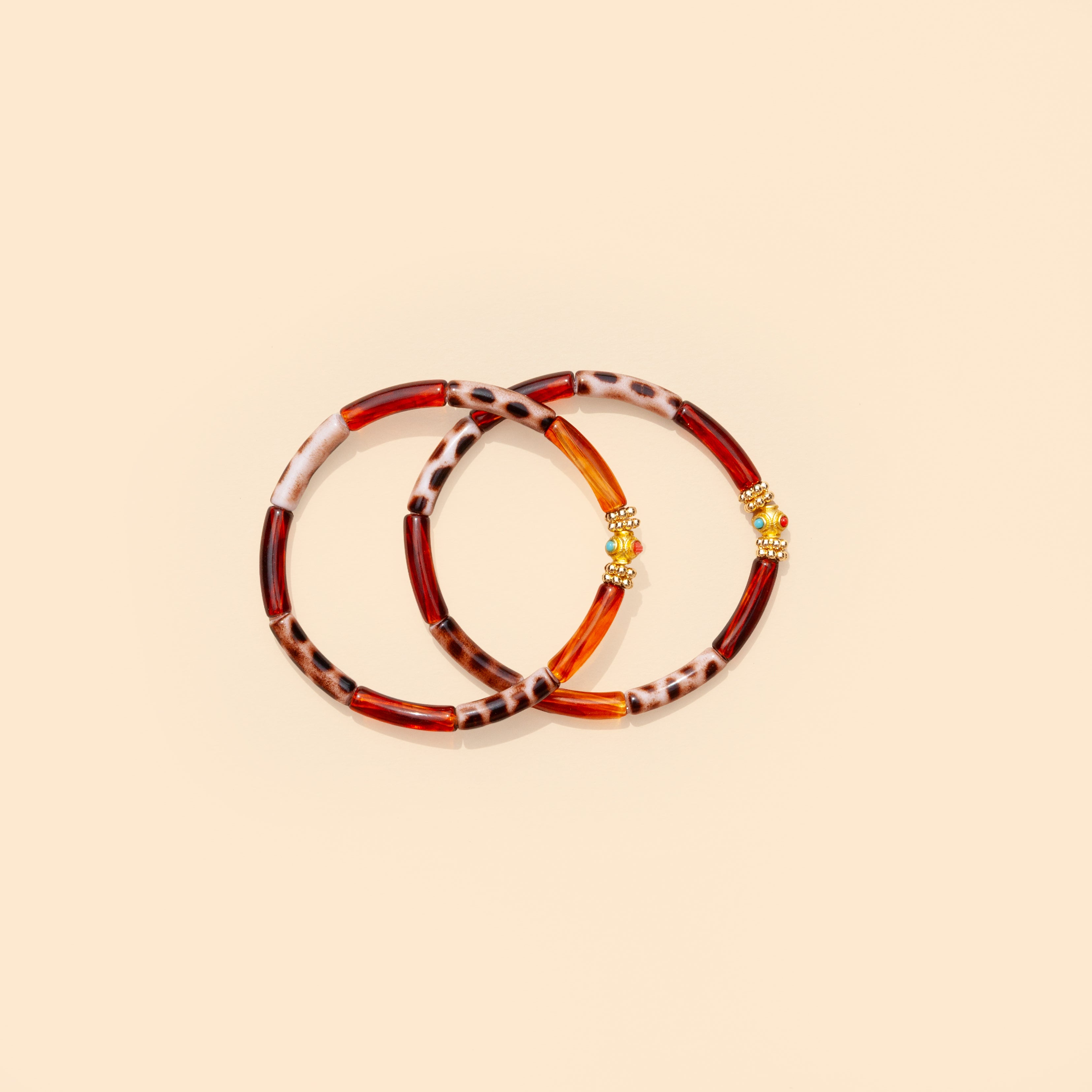 Pulseras Mini Léo - Mix Brown