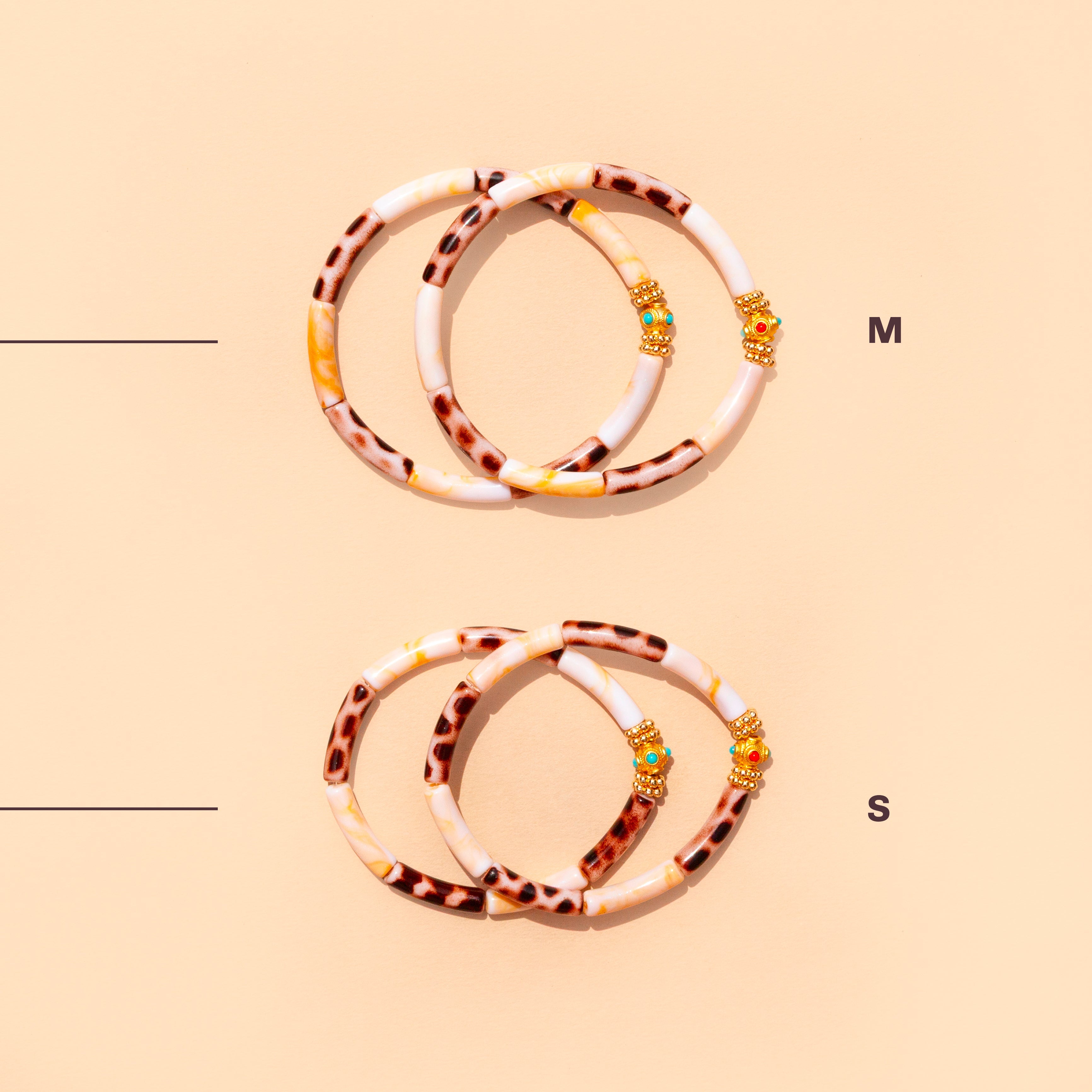 Pulseras Mini Léo - Mix White