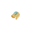 Bague Dorée Minimal Amazonite