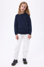 Sweter dziecięcy z okrągłym dekoltem Mini – Granatowy – Dziecko