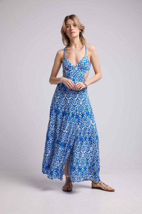 Robe Longue Bretelles - Bleu