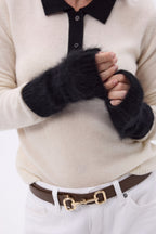 Muffole – Cashmere Spazzolato Mira - Nero - Unisex - 100% Cashmere Spazzolato