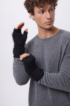 Muffole – Cashmere Spazzolato Mira - Nero - Unisex - 100% Cashmere Spazzolato