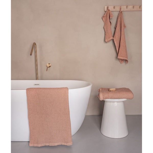 Toalla de algodón orgánico Mireille - Rosa viejo