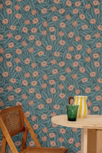 Simone - Papier Peint - Vert Anglais