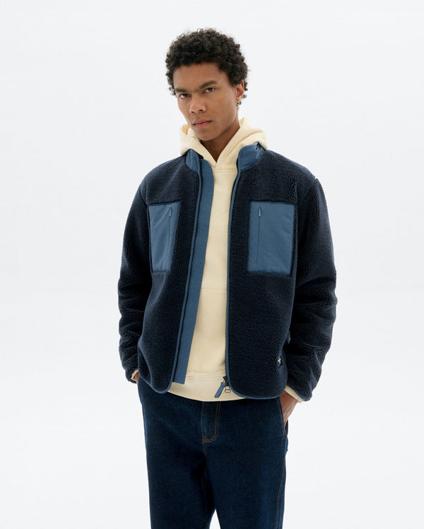 Chaqueta borreguito azul Marcus sostenible - 1