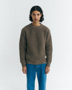 Santos sustainable brown wool jumper - 1