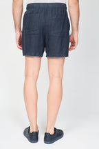 Lightweight Linen Short - Blue Oil - Hombre