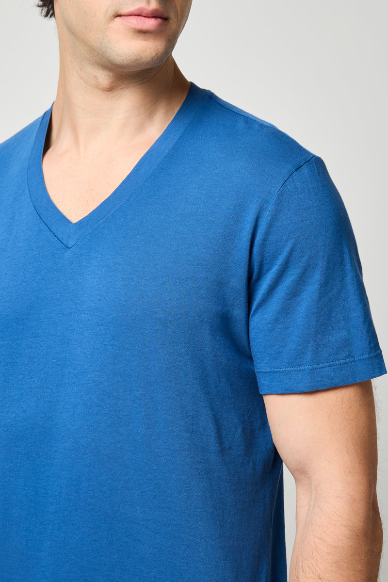 V-Neck T-Shirt - Baltic Blue - Men