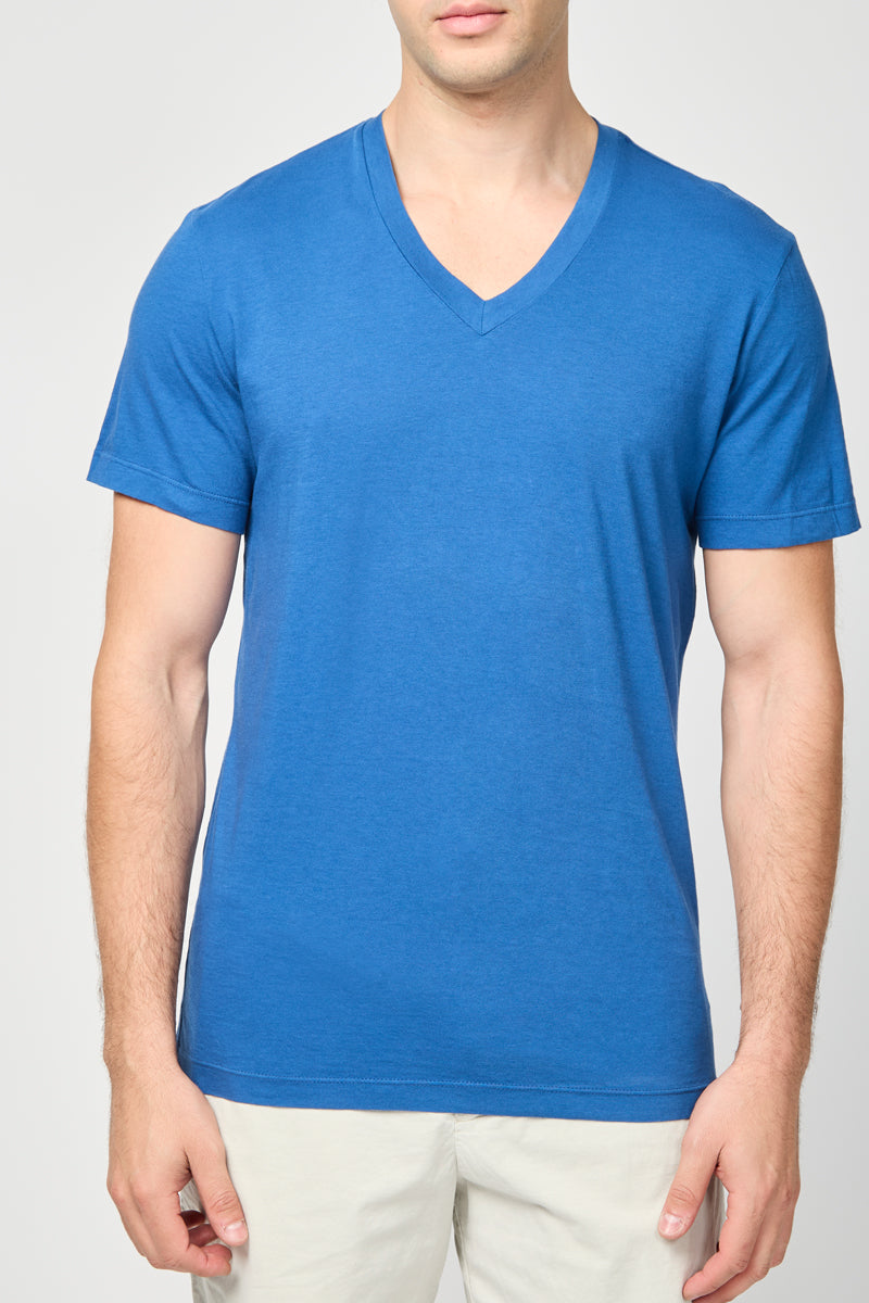 V-Neck T-Shirt - Baltic Blue - Men