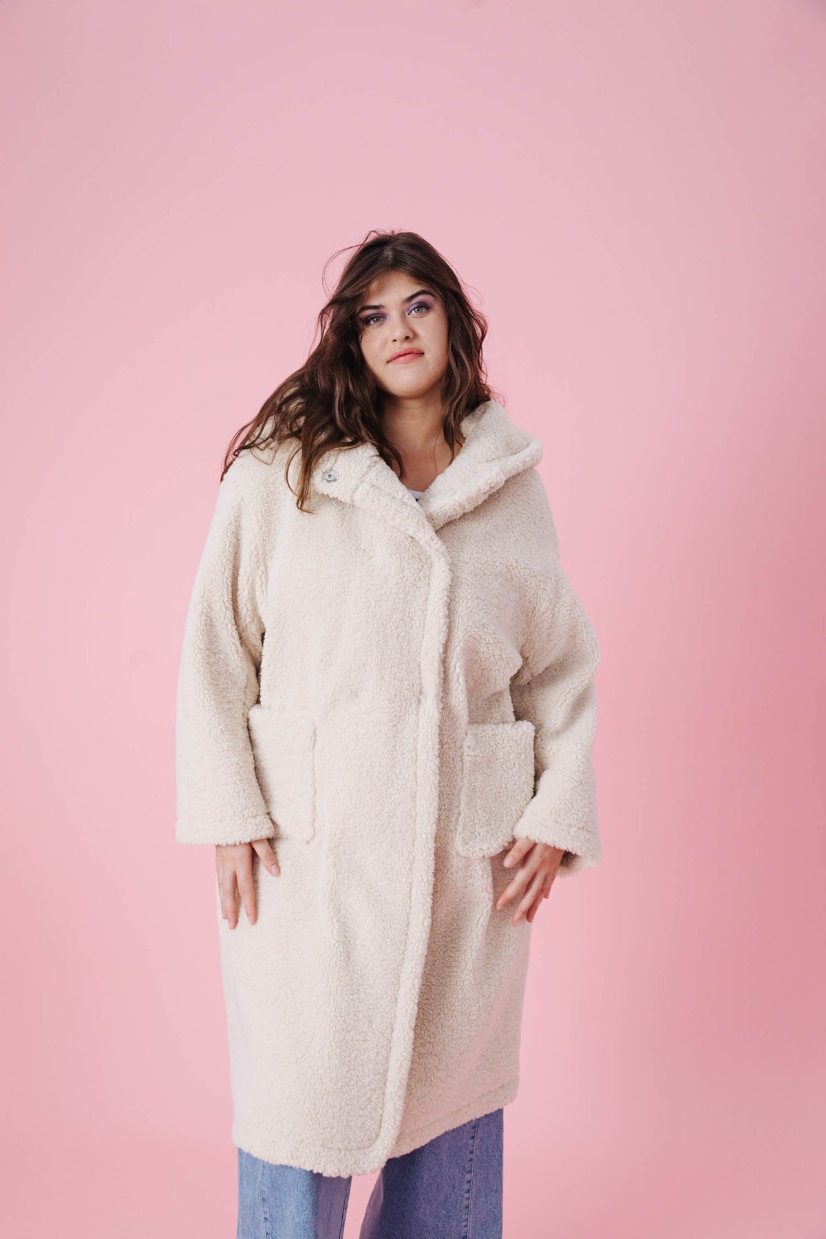 Mantel Ninon - Teddy beige