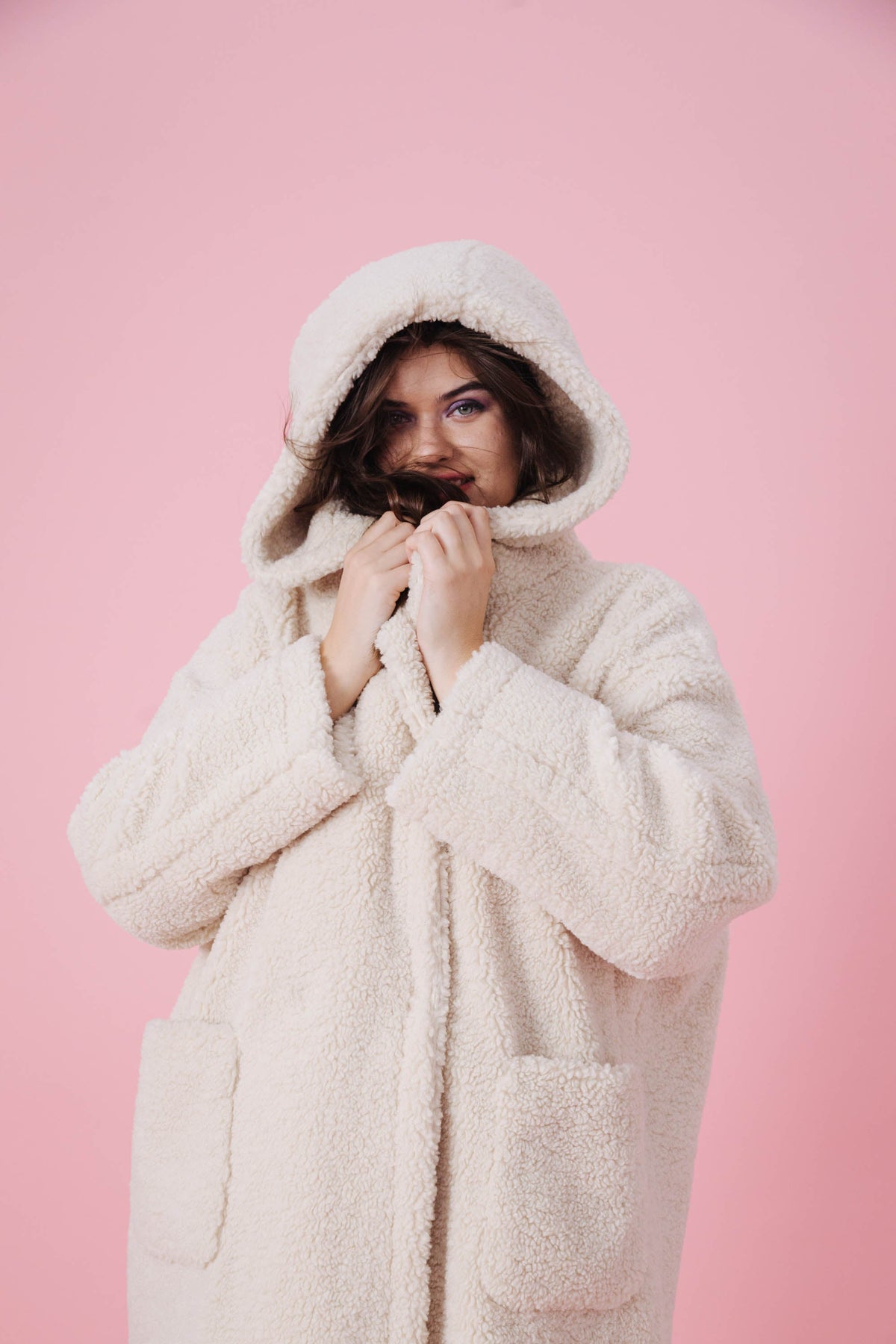 Mantel Ninon - Teddy beige