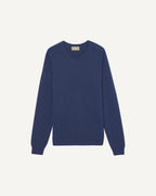Slim V-Neck Jumper With Hammer Armholes - Indigo - Men