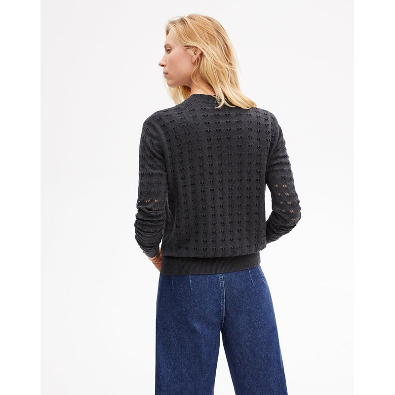 Eric Bompard - Gilet Point Cœur Coton Bio Et Cachemire - Anthracite - Femme