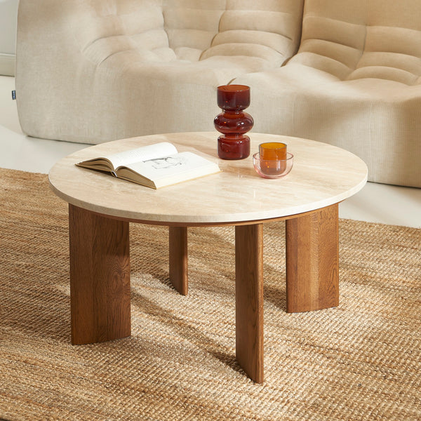 Moku - Table Basse - Travertin - Vert