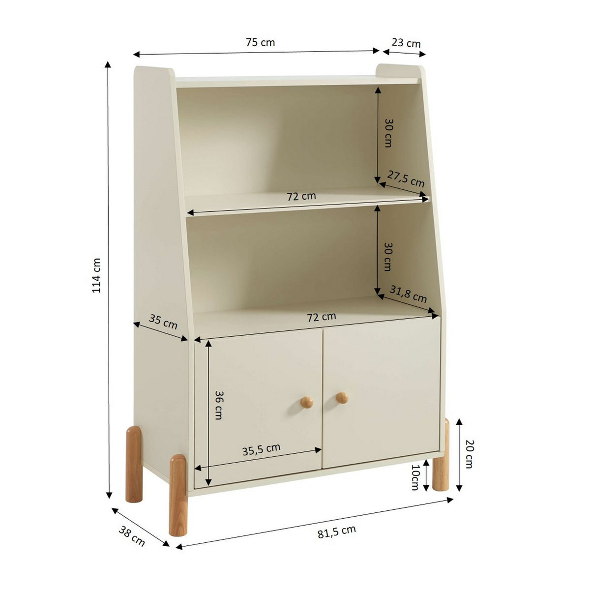 Mona - Bibliothèque Enfant - Beige